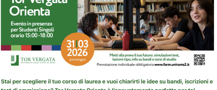 Open Day: Tor Vergata Orienta Locandina evento